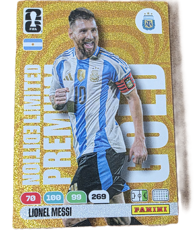 messi gold card